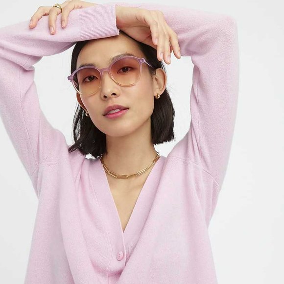 New women\'s J Crew retro ombre round sunglasses Orchid Fade main image 9